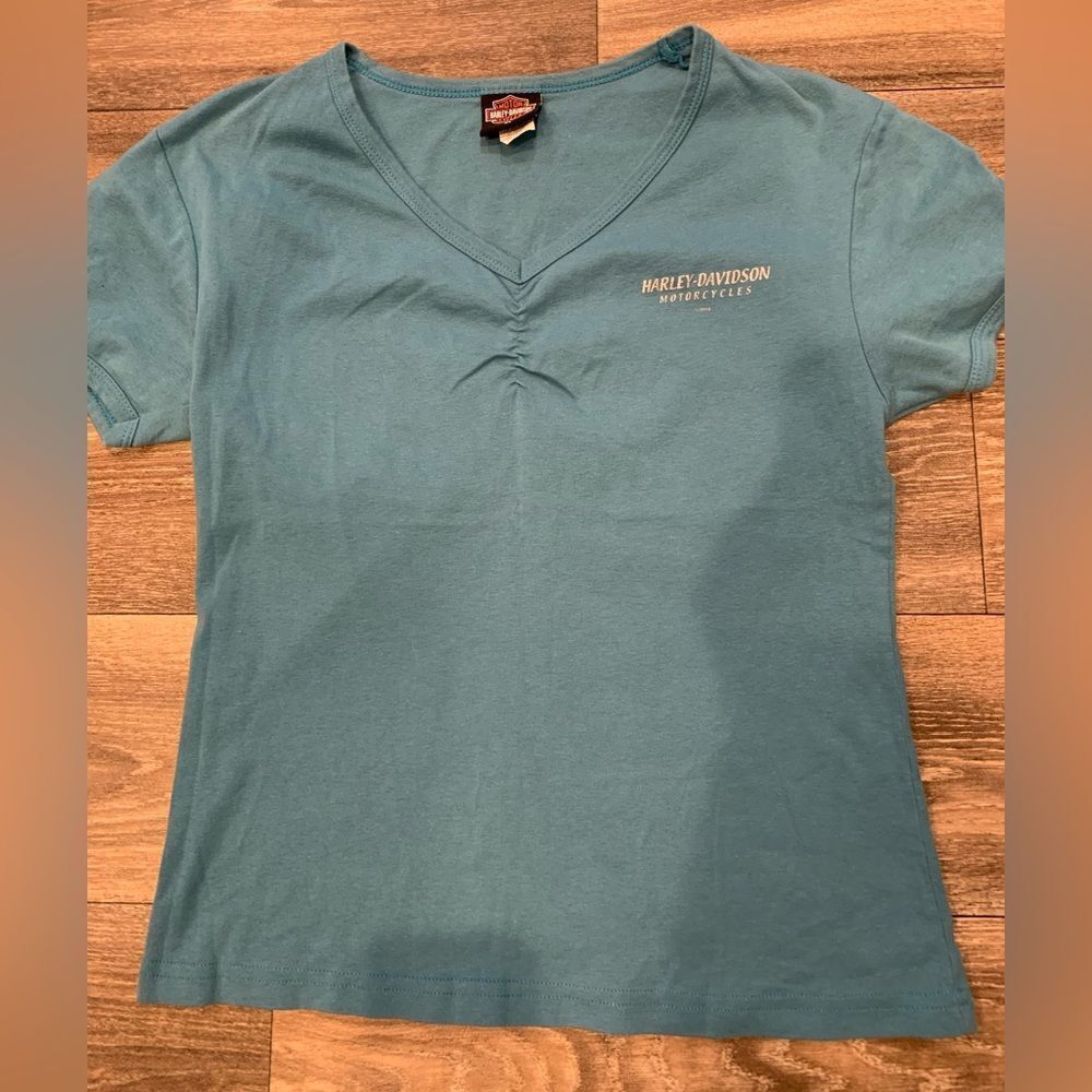 Harley-Davidson ladies baby doll tee shirt.  Size: XL.